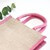 Natural Jute Pink Trim Bags with Luxury Padded Handles