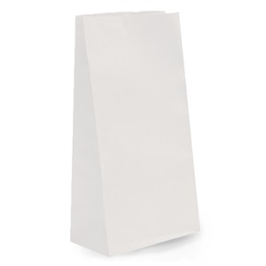White Kraft Block Bottom Paper Bags