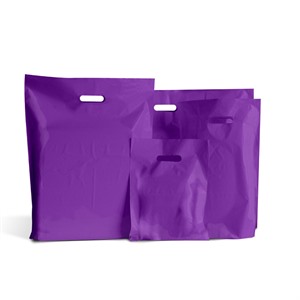 Purple Biodegradable Plastic Carrier Bags