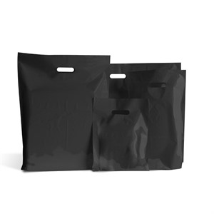 Black Biodegradable Plastic Carrier Bags
