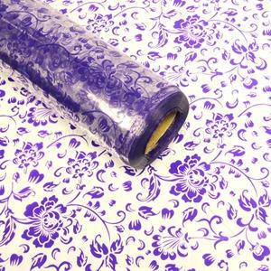 Patterned Florist Film Wrap Purple