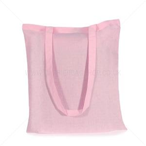 Light Pink Coloured Cotton Shopping Carrier Bags