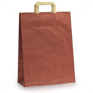 Dark Red Carrier Bags with Flat Handles