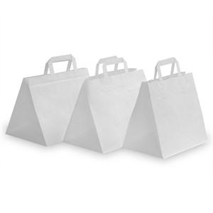 White Patisserie Carrier Bags with Flat Handles