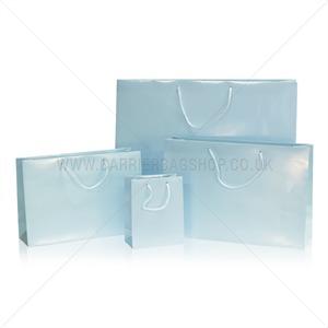 Light Blue Gloss Boutique Paper Bags
