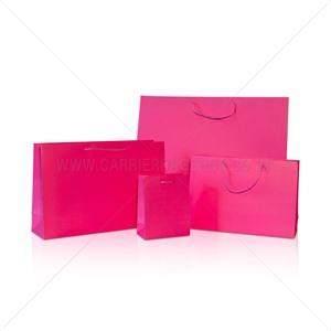 Shocking Pink Matt Boutique Paper Bags