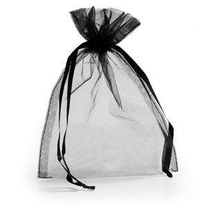 Black Organza Bags with Drawstring