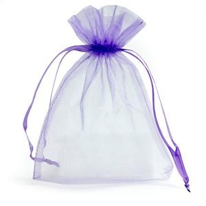 Lilac Organza Bags with Drawstring