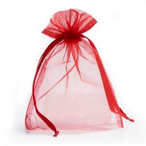 Red Organza Bags with Drawstring