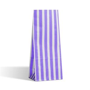 Purple Stripe Pick n Mix Paper Bags