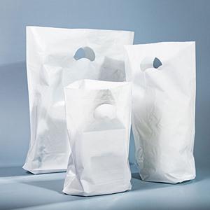 White Degradable Plastic Carrier Bags