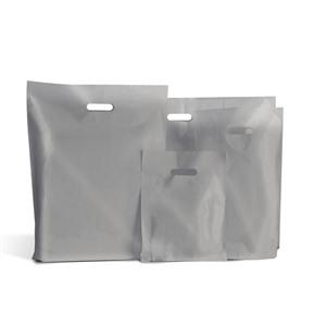 Silver Biodegradable Plastic Carrier Bags