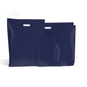Navy Blue Biodegradable Plastic Carrier Bags