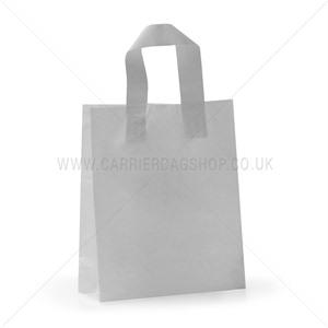 White Plastic Carrier Bags with Flat Handles