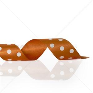 Orange Polka Dot Double Satin Ribbon [42]