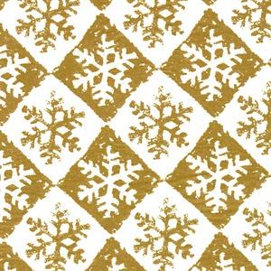 Gold Chequered Snowflake Christmas Tissue Paper