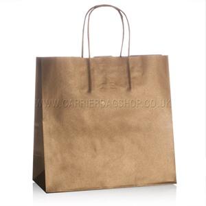 Italian Pearlescent Gold Paper Carrier Bags with Twisted Handles
