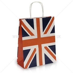Union Jack Design Paper Carrier Bags with Twisted Handles