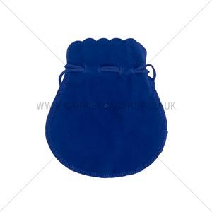 Blue Velvet Jewellery Pouches with Drawstring