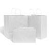 White Wide Base Paper Carrier Bags With Twisted Handles