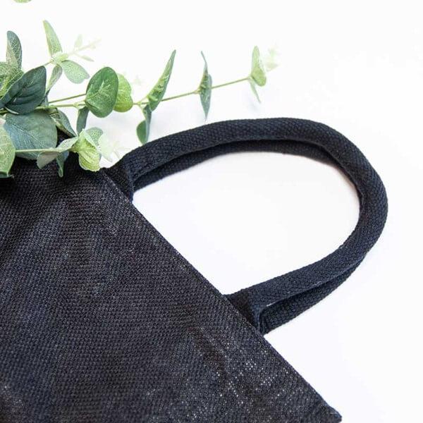 Black Jute Bags with Luxury Padded Handles