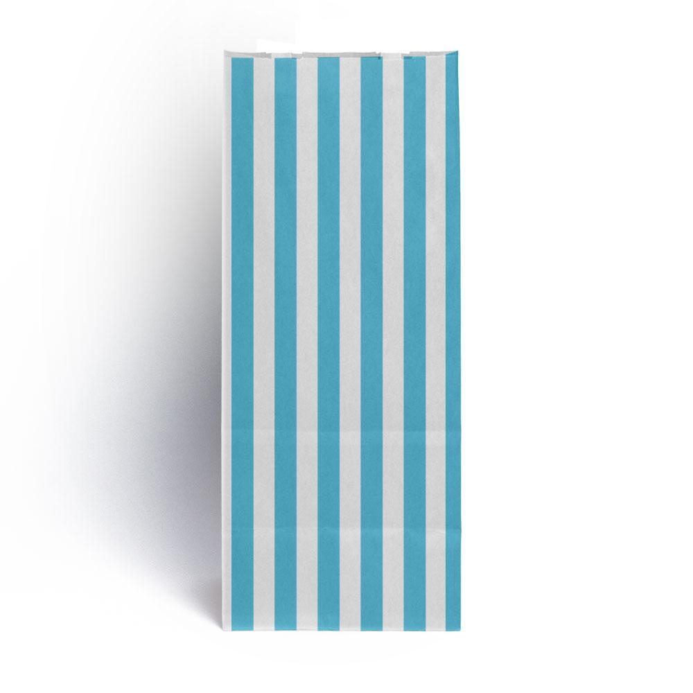Light Blue Stripe Pick n Mix Paper Bags
