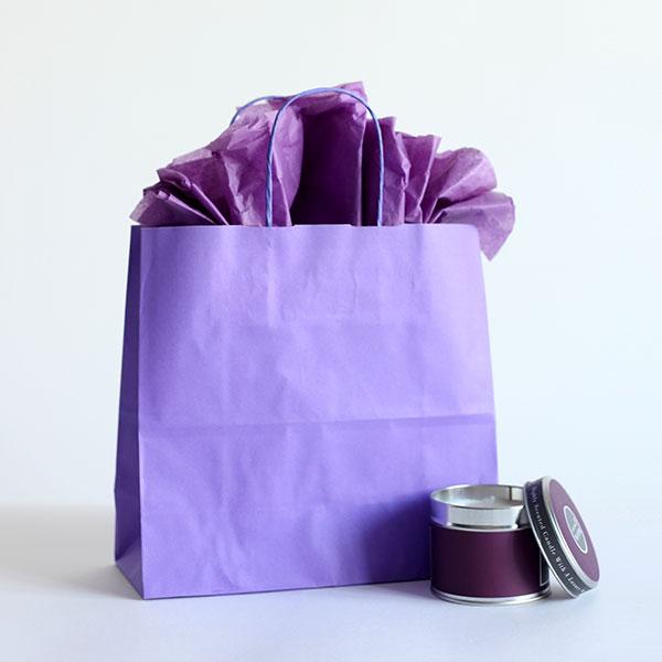 Lilac Premium Italian Paper Carrier Bags with Twisted Handles