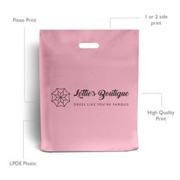 Light Pink Branded Plastic Carrier Bags