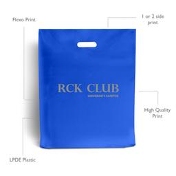 Royal Blue Branded Plastic Carrier Bags