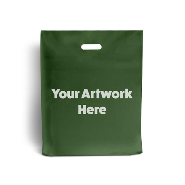Harrods Green Branded Plastic Carrier Bags