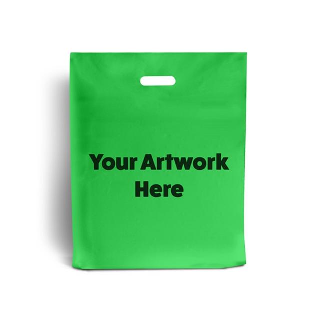 Apple Green Branded Plastic Carrier Bags