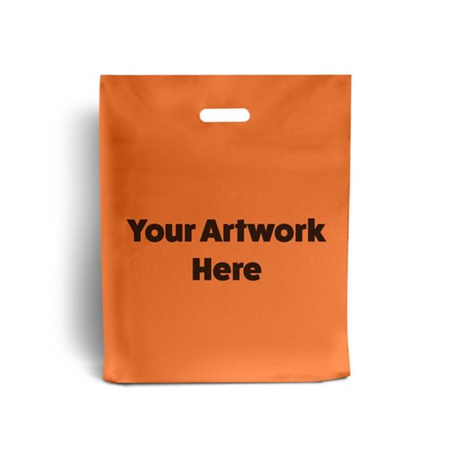 Orange Branded Plastic Carrier Bags