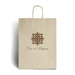 Ivory Branded Paper Bags with Twisted Handles