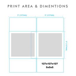 Printed 0201 Style Single Wall Cardboard Boxes - 5" x 5" x 5"