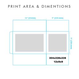 Printed 0201 Style Single Wall Cardboard Boxes - 12" x 9" x 9"