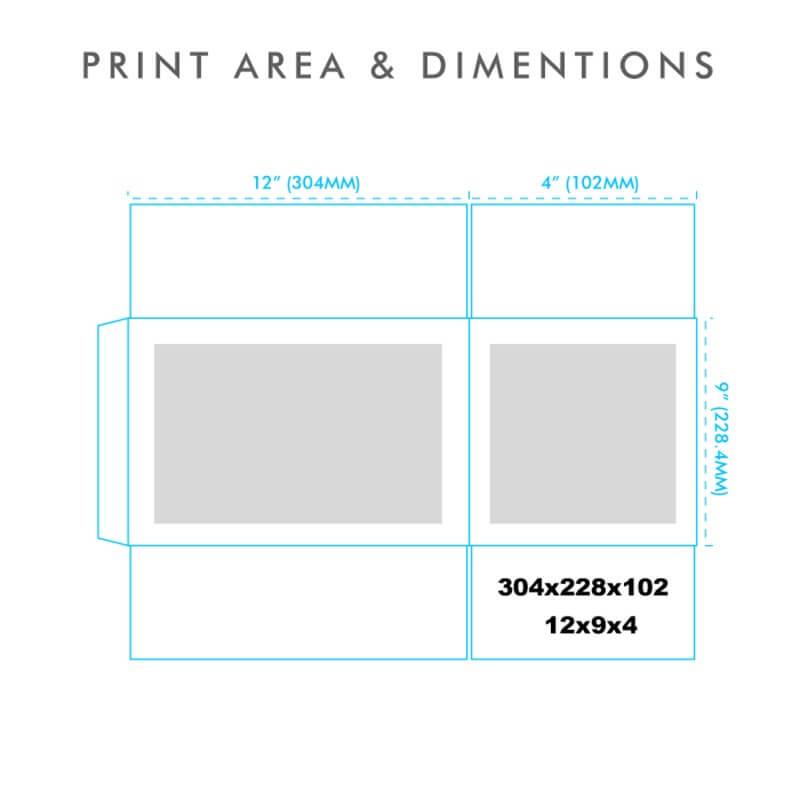 Printed 0201 Style Single Wall Cardboard Boxes - 12" x 9" x 4"