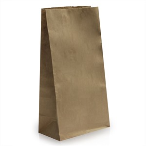 Block Bottom Brown Kraft Bags - 8"(W) x 13.5"(H) + 4.5" (G)